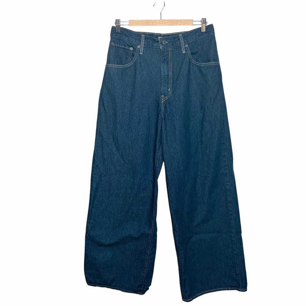 Levis Cinch Baggy Jeans Womens Size 31 Medium Wash Wide Leg High Rise Skater 90s